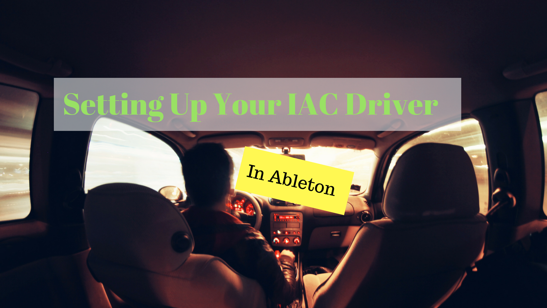 Setting up your IAC driver